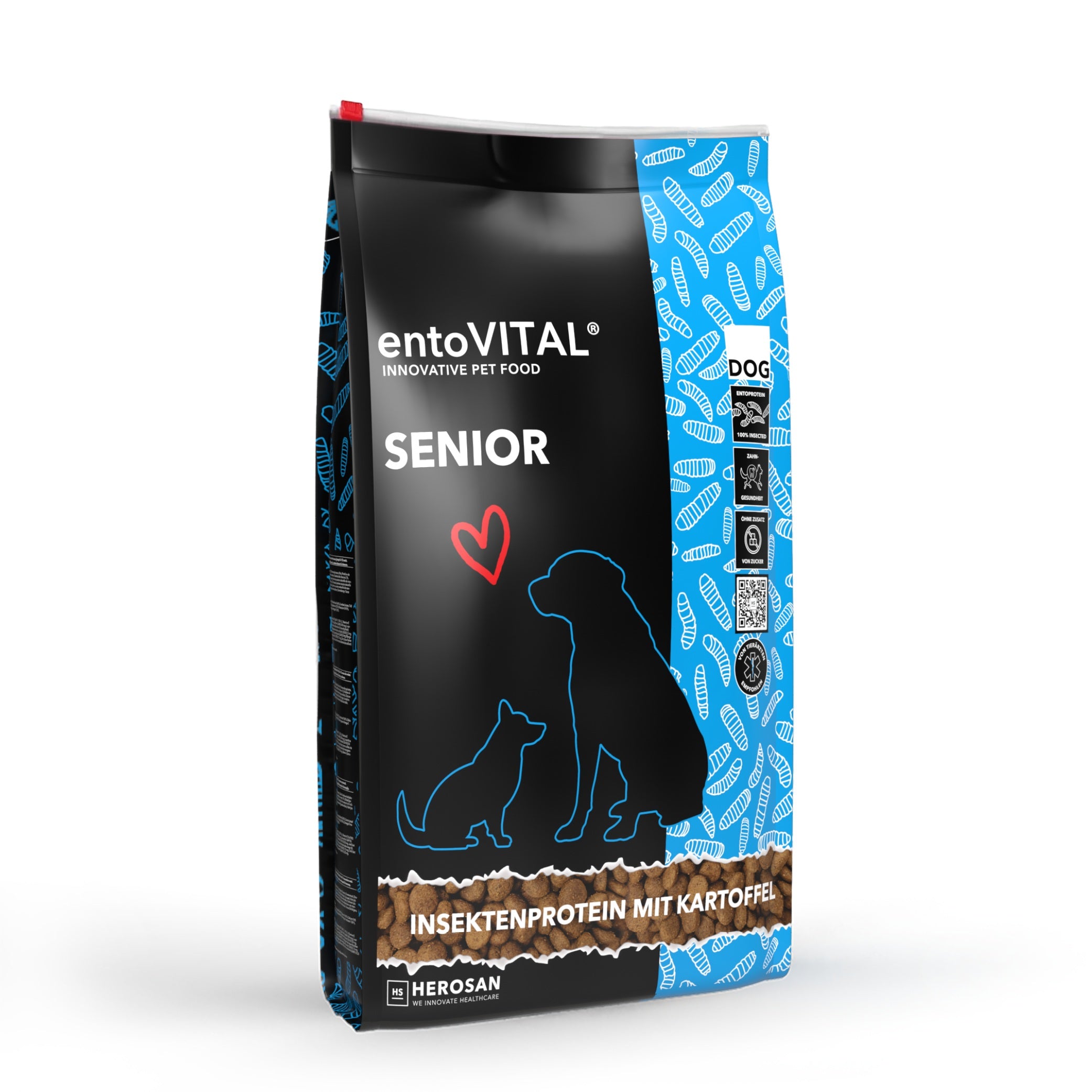 Senior Hundefutter mit Insektenprotein